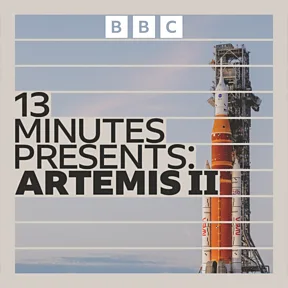 Grafika promująca podcast 13 Minutes o powrocie na Księżyc