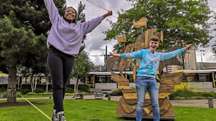 Blue Peter - Slacklining And Hovercraft Racing!