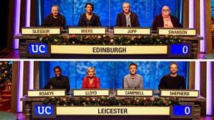 University Challenge - Christmas 2021: 1. Edinburgh V Leicester