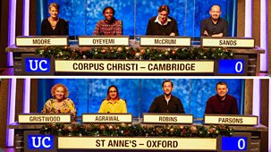 University Challenge - Christmas 2021: 5. Corpus Christi, Cambridge V St Anne's, Oxford