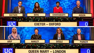 University Challenge - Christmas 2022: 4. Exeter College, Oxford V Queen Mary University Of London