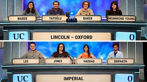 University Challenge - 2023/24: 24. Lincoln College, Oxford V Imperial College London