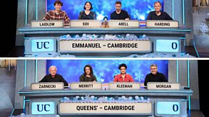 University Challenge - Christmas 2024: 6. Emmanuel College, Cambridge V Queens' College, Cambridge