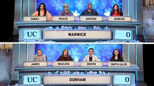 University Challenge - Christmas 2024: 1. Warwick V Durham