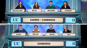 University Challenge - 2024/25: 20. Darwin College, Cambridge V Edinburgh