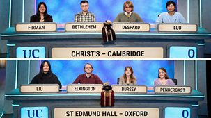 University Challenge - 2024/25: 22. Christ's College, Cambridge Vs St Edmund Hall, Oxford