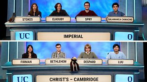 University Challenge - 2024/25: 25. Imperial V Christ's College, Cambridge