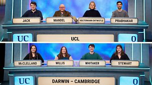 University Challenge - 2024/25: 27. Ucl V Darwin College, Cambridge