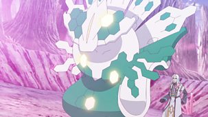 Pokémon Horizons: The Series - The Search For Laqua: 42. Guided By The Black Rayquaza!