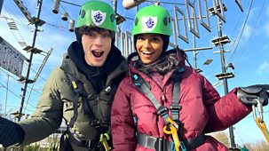 Blue Peter Challenges - Series 4: 4. High Ropes Climbing: Joel V Shini
