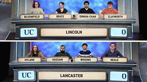 University Challenge - 2025/26: 8. Lincoln V Lancaster
