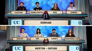 University Challenge - 2025/26: 11. Durham V Merton College, Oxford