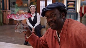 The Bidding Room - Series 7: 19. Nepalese Rocking Horse, Fornasetti Coffee Table, Art Nouveau Glass Bowl