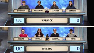 University Challenge - 2025/26: 20. Bristol V Warwick