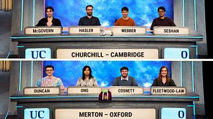 University Challenge - 2025/26: 24. Churchill College, Cambridge V Merton College, Oxford