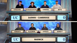 University Challenge - 2025/26: 32. Darwin College, Cambridge V Warwick