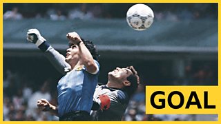 Affiche Maradona - Coupe Du Monde Mexique 1986 - But Du Siècle Vs Angleterre