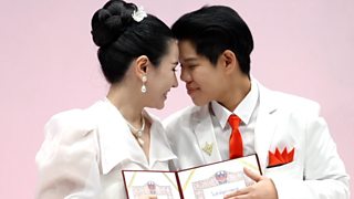 Couples wed in a riot of colour as Thailand legalises same-sex marriage