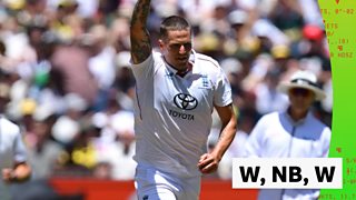 Carse dismisses Neser and Starc as both fall for a duck