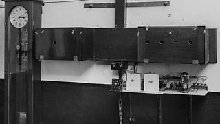 A pulse clock is wired up to various bits of analogue equipment.