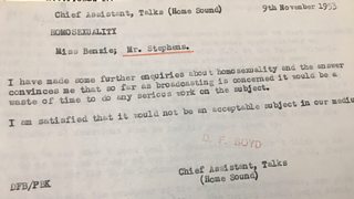 Internal BBC memo, discussion about sexual orientation.