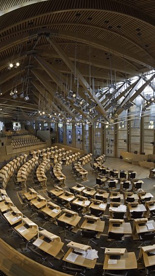 The Debating Chamber of the Scottish Parliament