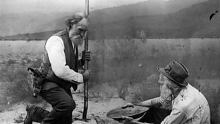 Two men prospecting for gold in California