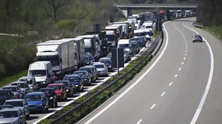 Traffic on the Autobahn, Germany