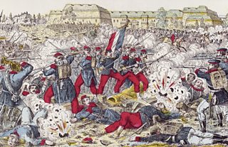 An illustration of the Battle of Sedan 1870  