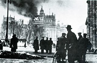 The Reichstag on fire