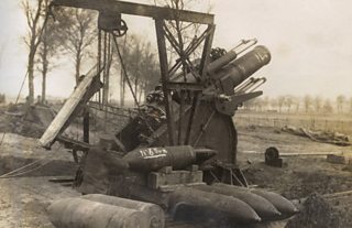 Heavy artillary equipment near Ypres