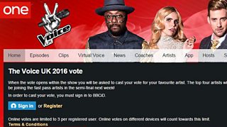 Bbc One The Voice Uk Series 4 How To Vote Online