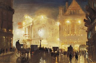 The Haymarket, London, George Hyde Pownall, 1910, oil on panel