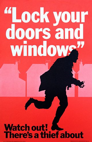 Watch Out! There’s a Thief About, 1968, Central Office of Information poster design