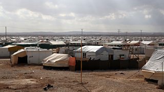 The refugee camp Zaatari on BBC News
