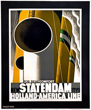 Statendam Holland America Line, A.M. Cassandre, 1929, poster, Peter Horree / Alamy Stock Photo