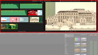 Screenshot of a clip browser from video editing software