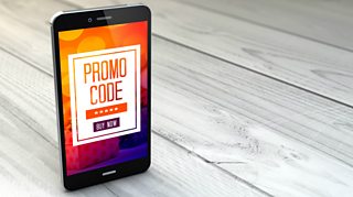 A smartphone with a discount code