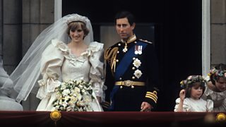 Four vintage royal wedding gowns