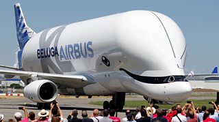 First flight for 'whale in the sky' plane that looks like a beluga ...