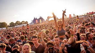 Crowd of people at a music festival