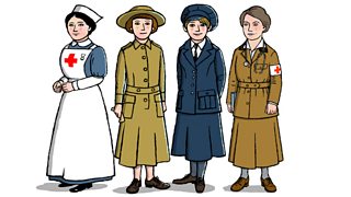 What jobs did women do near the battlefields in World War One? - BBC ...