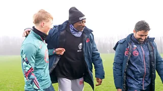 Snoop Dogg meets Swansea City players and staff