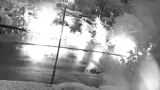 Watch: CCTV captures tree struck by lightning in Billericay