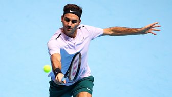 Tennis: World Tour Finals - 2017: Day 7 - Semi-finals: Roger Federer V David Goffin