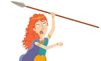 Boudicca with a spear