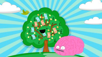 Brain sits under a money tree