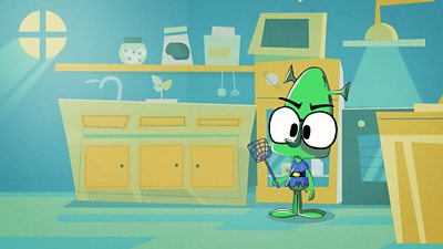 Snoot in the kitchen with a swatter - animation