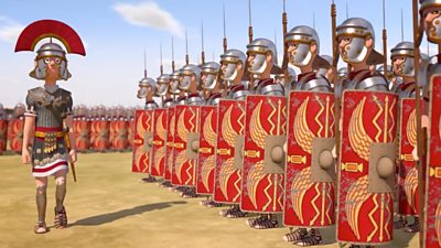 Bitesize animation about the structure, weapons and tactics of the Roman army