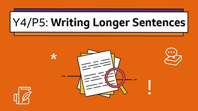 An icon of analysed test papers under the headline: Y4/P5 Writing Longer Sentences